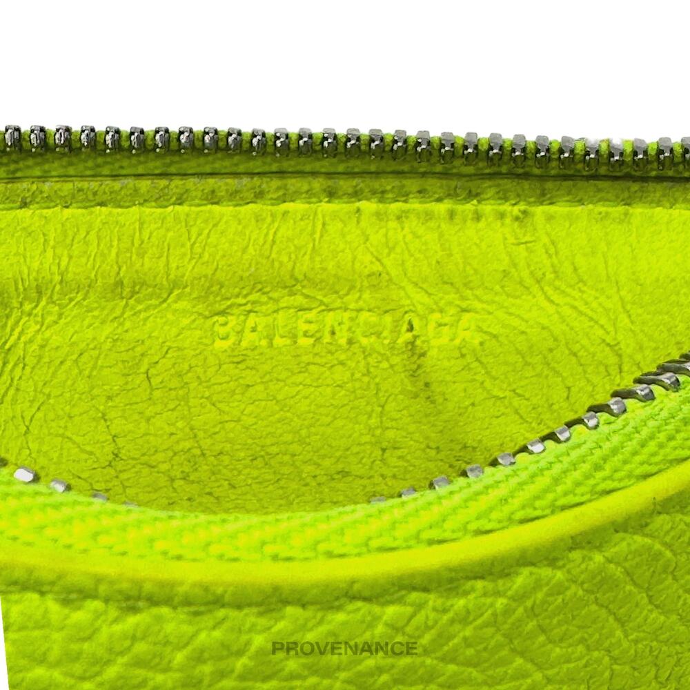 🔴 Balenciaga Logo Fragment Zip Card Wallet - Neon - Picture 10 of 10